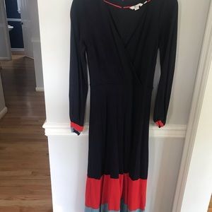 Navy blue midi dress